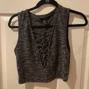 Lace Up Crop Top